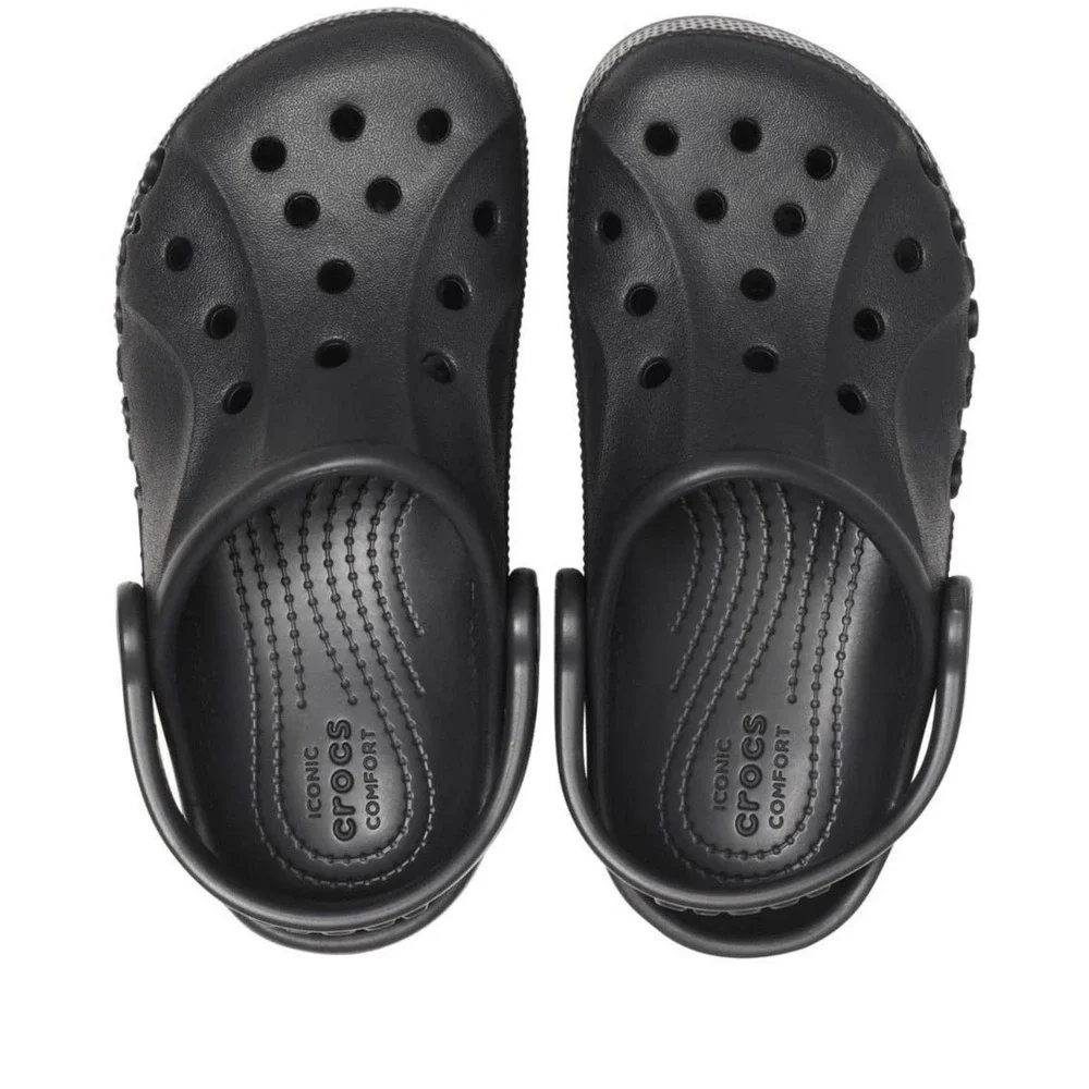 Crocs Kids Baya Clog K Kids Black Iconic Comfort Slipons Size Youth US C13- NWT